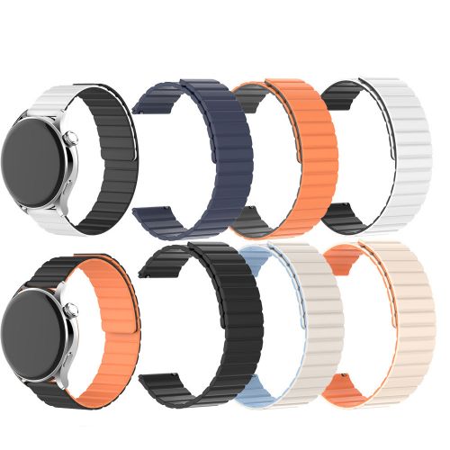 Strong Magnetic Silicone Watch Strap for Huawei Samsung Xiaomi Garmin 20mm 22mm Universal Watch Band（GJB-1050）