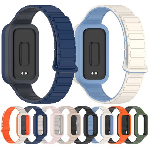 Win-Win Magnetic Silicone Watch Strap For Xiaomi Band 9 Active for Redmi Band 3 Watch Band （GJB-1064）