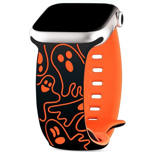 Halloween Engraved Silicone Watch Band for Apple Watch